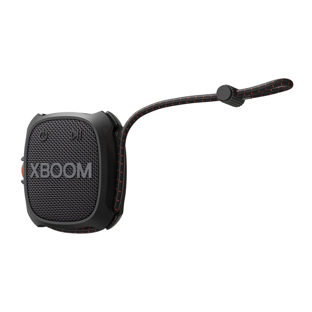 LG xboom XG2TBK - Altavoz inalámbrico, bluetooth, 5W, hasta 10h batería, resistencia militar, IP67, Negro, XG2TBK.DESB