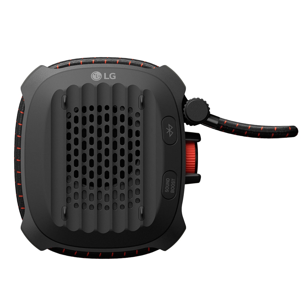 LG xboom XG2TBK - Altavoz inalámbrico, bluetooth, 5W, hasta 10h batería, resistencia militar, IP67, Negro, XG2TBK.DESB