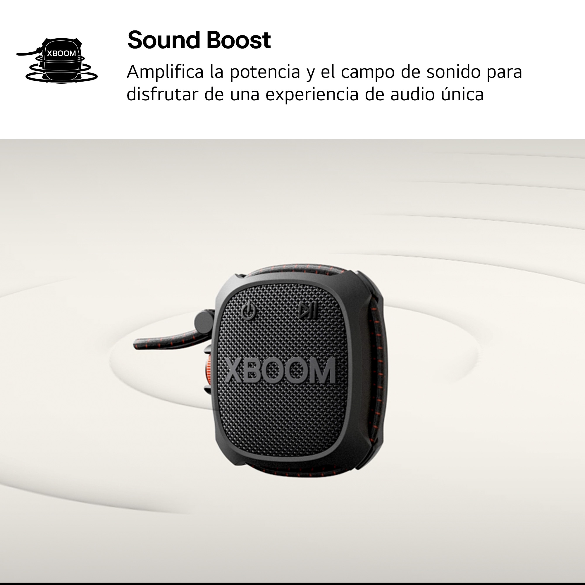 LG Altavoz Bluetooth XBOOM Go XG2T. Bajos potentes, resistente al agua y hasta 10 horas de batería para que nada te pare. , XG2TBK