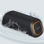 LG xboom XG5QBK - Altavoz inalámbrico, bluetooth, 20W, hasta 18h batería, resistencia IP67, Negro, XG5QBK