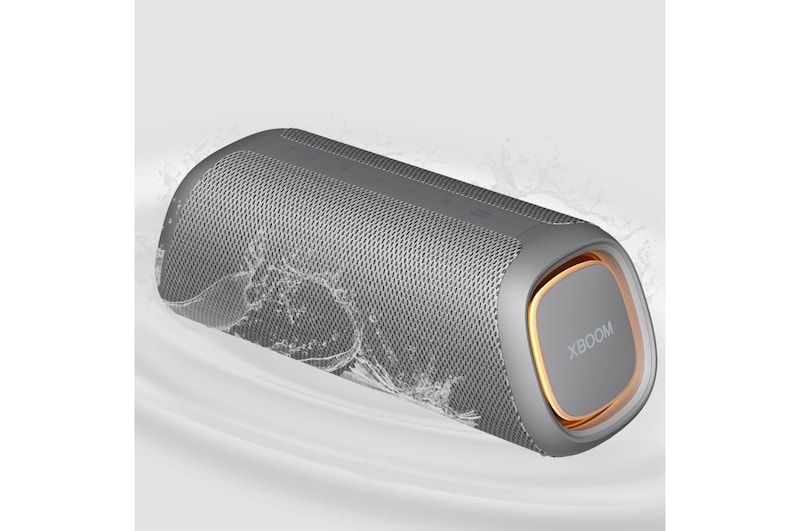 LG xboom XG5QGR - Altavoz inalámbrico, bluetooth, 20W, hasta 18h batería, resistencia IP67, Gris, XG5QGR