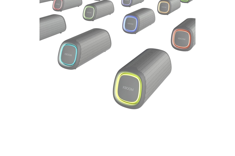 LG xboom XG5QGR - Altavoz inalámbrico, bluetooth, 20W, hasta 18h batería, resistencia IP67, Gris, XG5QGR