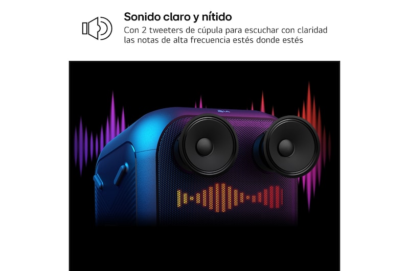LG xboom La Bestia XL9T - Altavoz gran potencia, karaoke, luces y pantalla LED, efectos de DJ, Bluetooth, Asa y Ruedas, Resistencia IPX4 ,Negro, XL9T