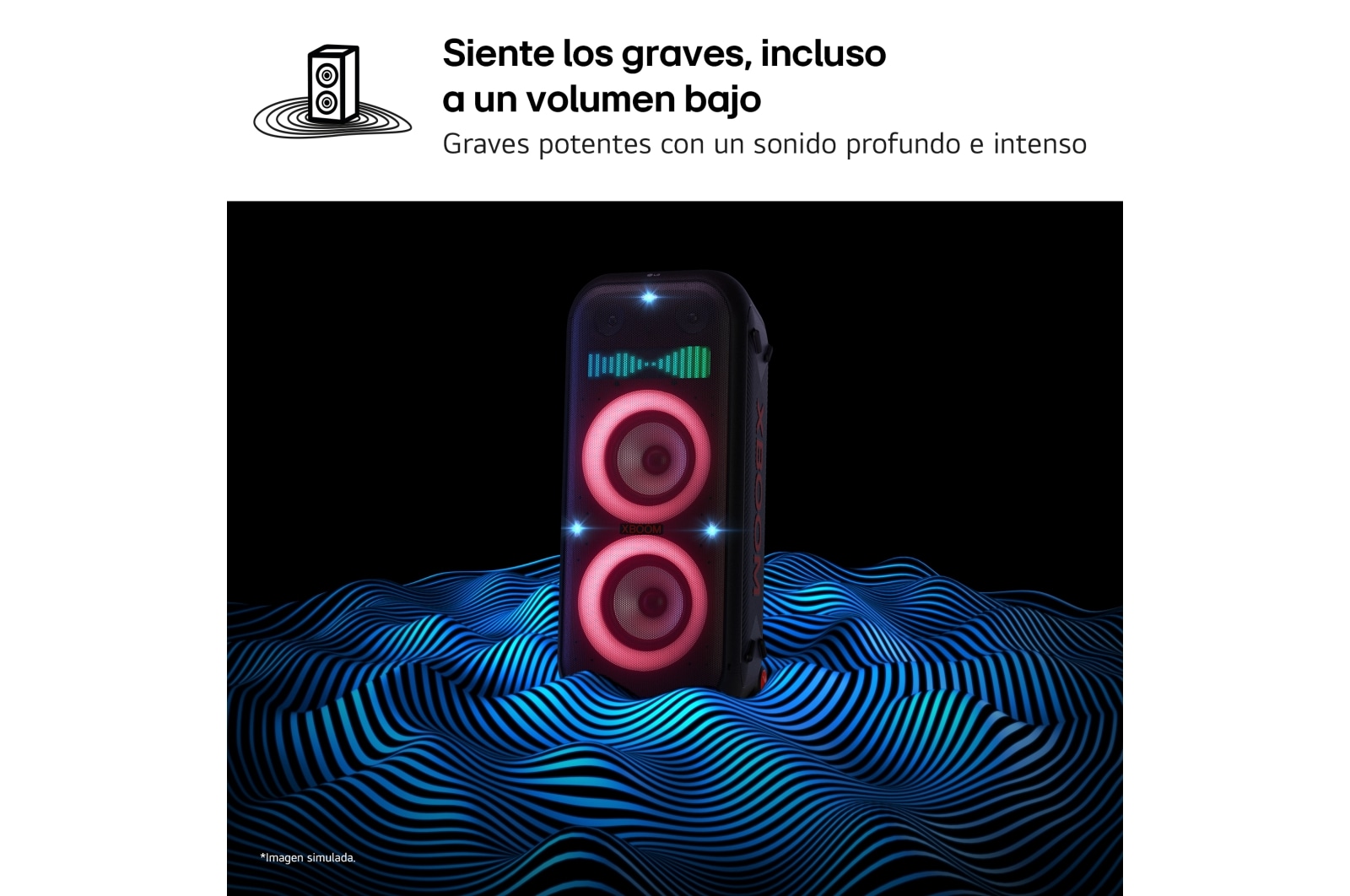 LG xboom La Bestia XL9T - Altavoz gran potencia, karaoke, luces y pantalla LED, efectos de DJ, Bluetooth, Asa y Ruedas, Resistencia IPX4 ,Negro, XL9T