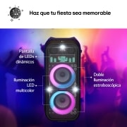 LG xboom La Bestia XL9T - Altavoz gran potencia, karaoke, luces y pantalla LED, efectos de DJ, Bluetooth, Asa y Ruedas, Resistencia IPX4 ,Negro, XL9T