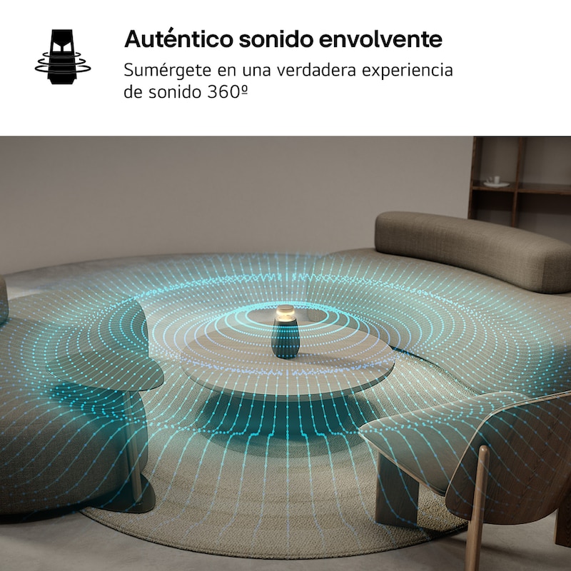 LG Altavoz Bluetooth LG XBOOM 360 XO2T con sonido onmidireccional de 20W de potencia y hasta 15 horas de batería, XO2TBE