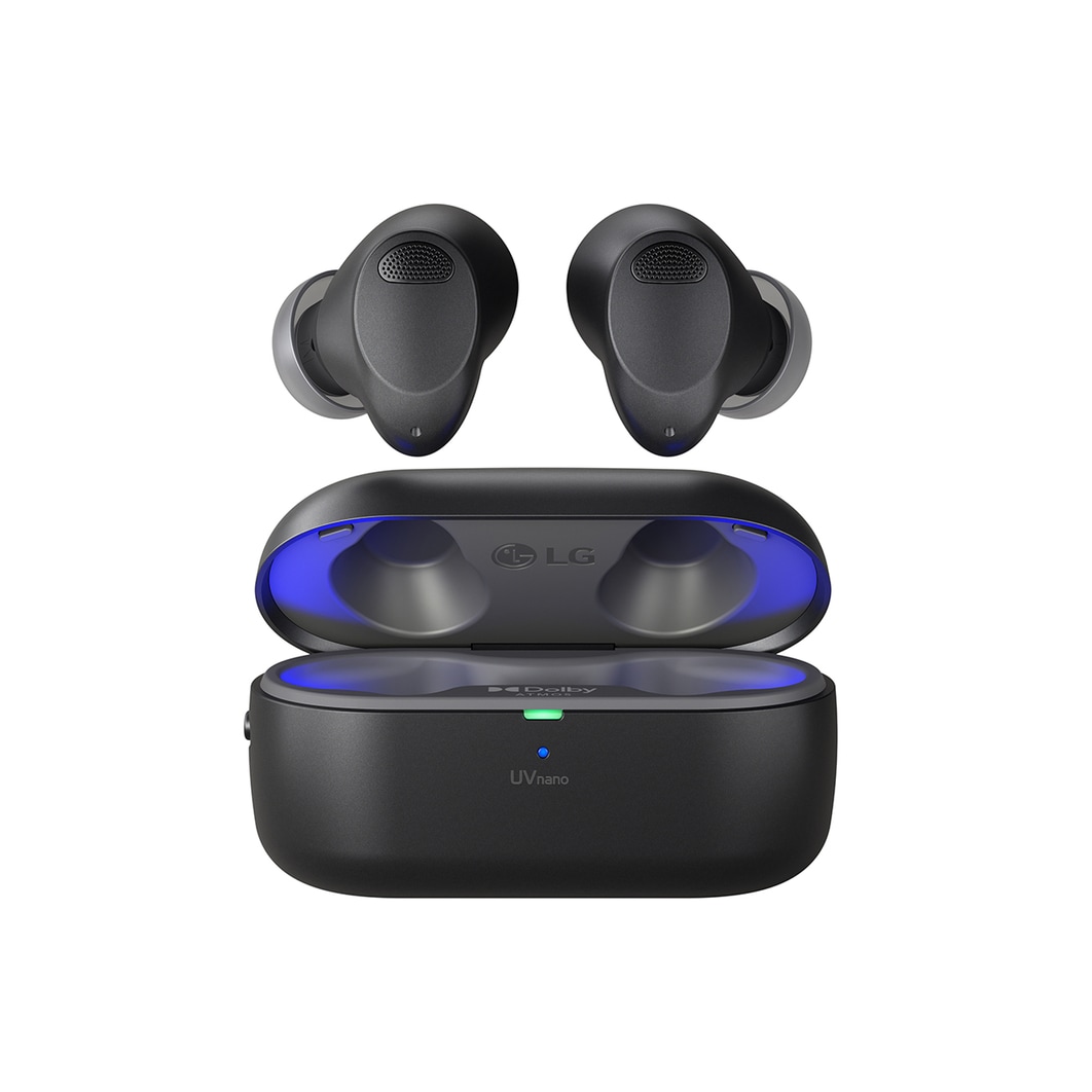 LG TONE Free T90S - auriculares inalámbricos, bluetooth, Dolby Atmos, cancelación de ruido, hasta 36h batería, resistencia IPX4, autolimpieza, grafeno, negro, TONE-T90S.AEUSLBK