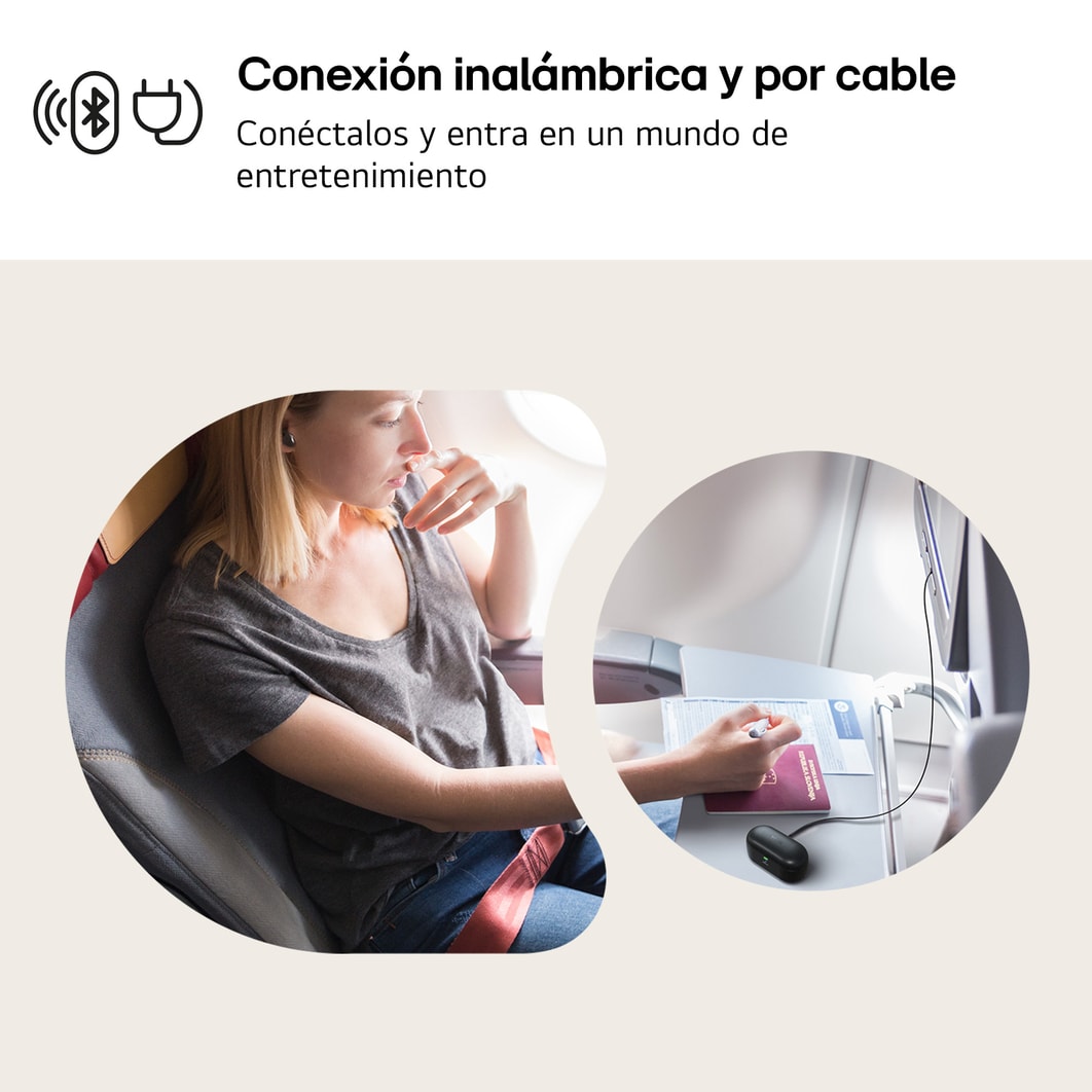 LG TONE Free T90S - auriculares inalámbricos, bluetooth, Dolby Atmos, cancelación de ruido, hasta 36h batería, resistencia IPX4, autolimpieza, grafeno, negro, TONE-T90S.AEUSLBK