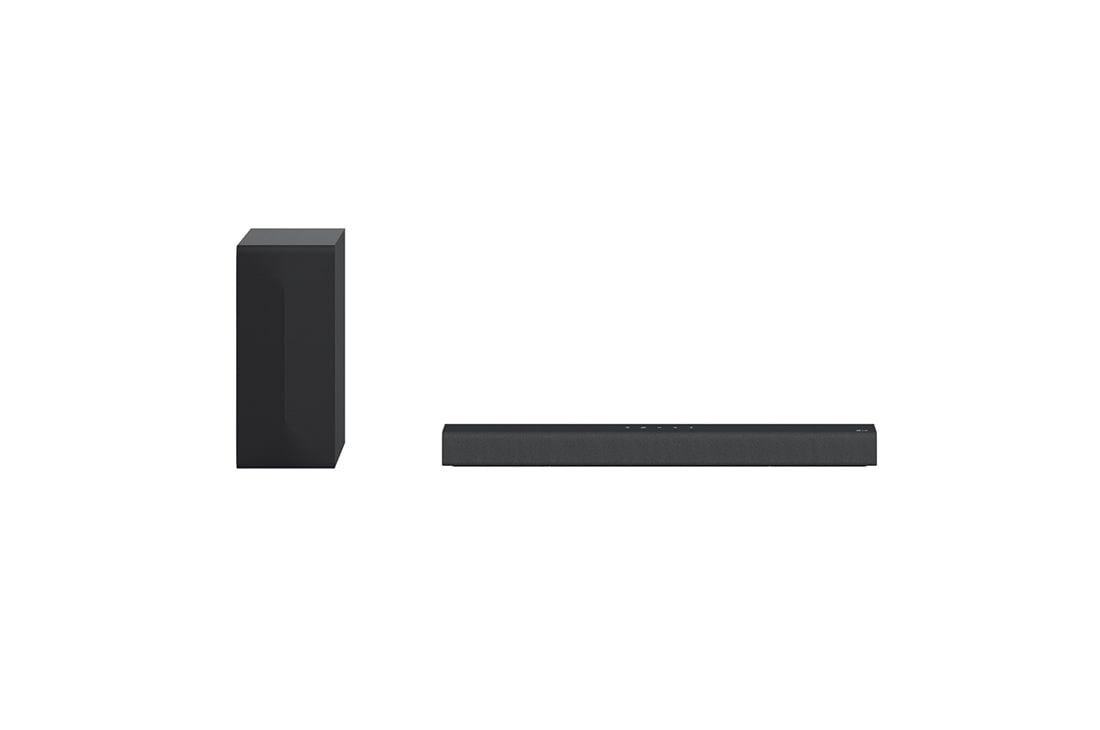 LG Barra de sonido Inteligente LG S60Q con 300W de potencia y 2.1 canales. Disfruta del Sonido envolvente del cine Dolby Atmos Virtual. Amplia conectividad con HDMI ARC Pass Through, Bluetooth, USB, entrada óptica y App Android / iOS. Completa tu televisor con una barra de sonido con ajuste perfecto pa, S60Q