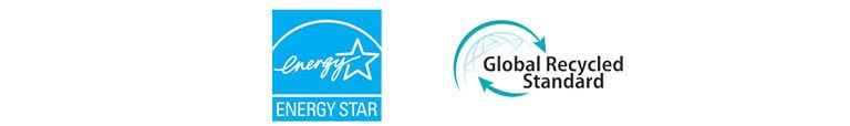 Desde la izquierda, los logos siguientes: ENERGY STAR (logo), Global Recycled Standard (logo)