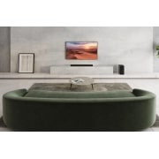 LG Barra de sonido Inteligente LG S65Q con 420W de potencia y 3.1 canales. Sonido envolvente DTS Virtual:X y Dolby Digital en alta resolución Hi-Res 24bits/96kHz y Meridian Horizon., S65Q