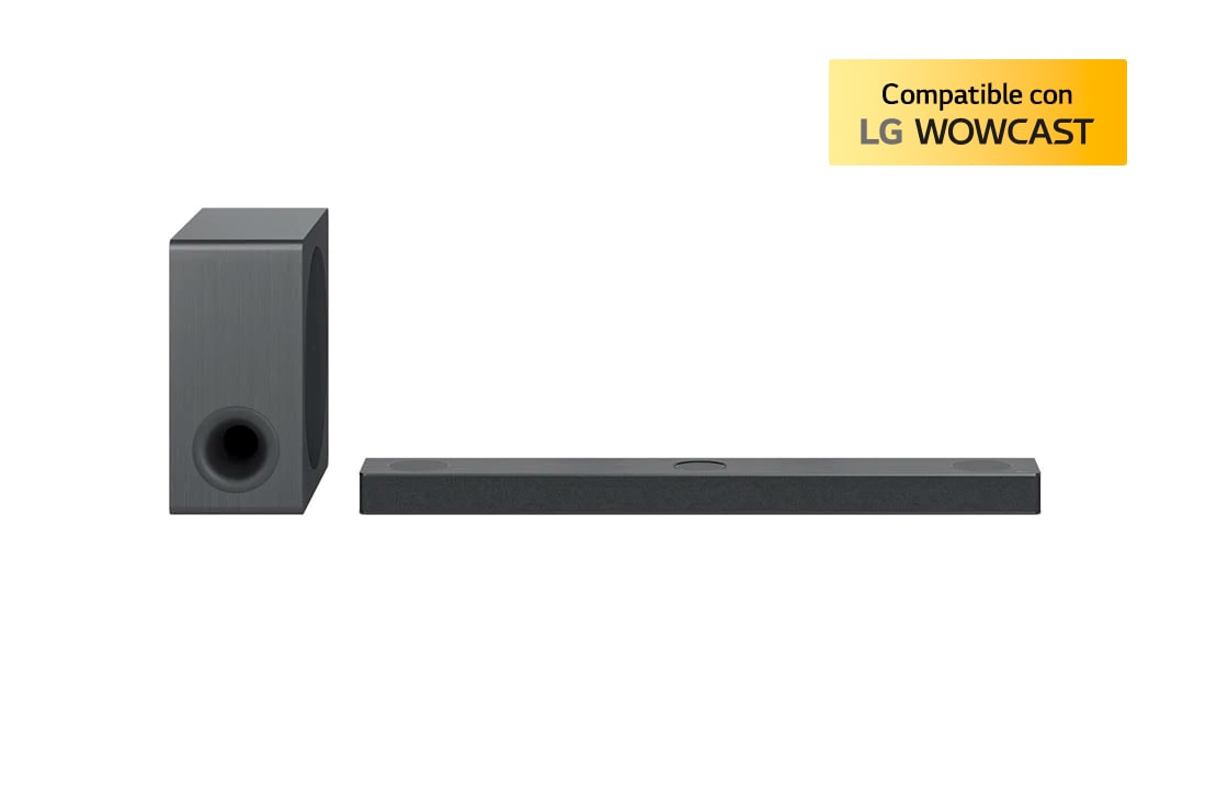 LG Barra de sonido Inteligente LG S80QY con 480W de potencia y 3.1.3 canales, triple altavoz Atmos vertical y compatible con altavoces traseros SPQ8-S. Sonido envolvente Dolby Atmos, dst:X, IMAX Enhanced, Hi-Res 24bits/96kHz y Meridian Horizon., S80QY