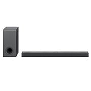 LG Barra de sonido Inteligente LG S80QY con 480W de potencia y 3.1.3 canales, triple altavoz Atmos vertical y compatible con altavoces traseros SPQ8-S. Sonido envolvente Dolby Atmos, dst:X, IMAX Enhanced, Hi-Res 24bits/96kHz y Meridian Horizon., S80QY