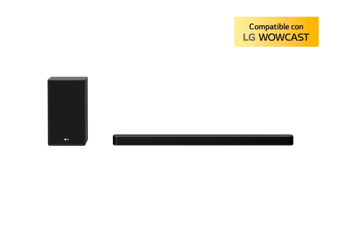 LG Barra de sonido Inteligente LG SP8YA de 440W de potencia 3.1.2 canales con calidad de sonido Hi-Res Audio, Dolby Atmos y DTS:X. Compatible con AirPlay 2, Spotify, Alexa, Asistente Google, Chromecast., SP8YA