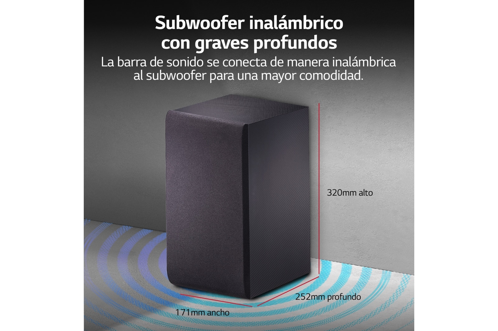 LG Barra de sonido Inteligente LG SQC2 con 300W de potencia y 2.1 canales. Sonido envolvente Dolby Digital con bajos potentes. Conectividad Bluetooth, USB y entrada óptica y App Android / iOS. Completa tu televisor con una barra de sonido con ajuste perfecto para TV de 43", SQC2