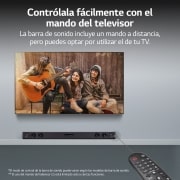 LG Barra de sonido Inteligente LG SQC2 con 300W de potencia y 2.1 canales. Sonido envolvente Dolby Digital con bajos potentes. Conectividad Bluetooth, USB y entrada óptica y App Android / iOS. Completa tu televisor con una barra de sonido con ajuste perfecto para TV de 43", SQC2