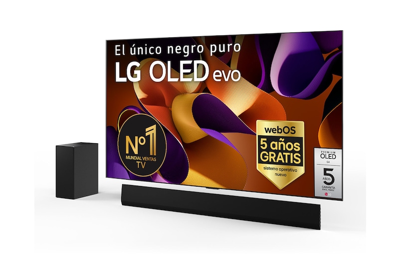 LG Pack TV LG OLED evo G4 77" + Barra de Sonido SG10TY, OLED77G45LW.ESB2