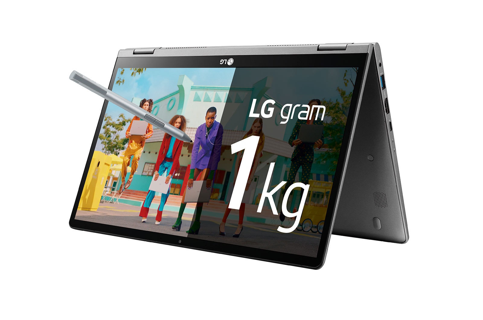 LG Gram 14T90P-G-AA78B Windows 10 Home - Convertible 2 en 1 ultraligero de 35,5cm (14") FHD IPS (1kg, autonomía 20,5h, Intel i7 10ª gen., Intel UHD Graphics, 16GB RAM, 512GB SSD NVMe) Plata - Teclado Español, 14T90P-G-AA78B