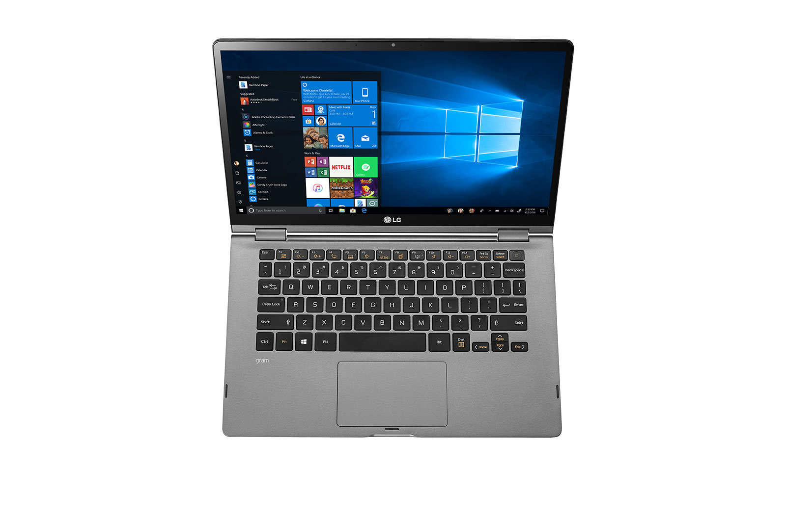 LG Gram 14T90P-G-AA78B Windows 10 Home - Convertible 2 en 1 ultraligero de 35,5cm (14") FHD IPS (1kg, autonomía 20,5h, Intel i7 10ª gen., Intel UHD Graphics, 16GB RAM, 512GB SSD NVMe) Plata - Teclado Español, 14T90P-G-AA78B