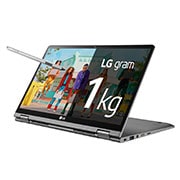 LG Gram 14T90P-G-AA78B Windows 10 Home - Convertible 2 en 1 ultraligero de 35,5cm (14") FHD IPS (1kg, autonomía 20,5h, Intel i7 10ª gen., Intel UHD Graphics, 16GB RAM, 512GB SSD NVMe) Plata - Teclado Español, 14T90P-G-AA78B