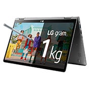 LG Gram 14T90P-G-AA78B Windows 10 Home - Convertible 2 en 1 ultraligero de 35,5cm (14") FHD IPS (1kg, autonomía 20,5h, Intel i7 10ª gen., Intel UHD Graphics, 16GB RAM, 512GB SSD NVMe) Plata - Teclado Español, 14T90P-G-AA78B