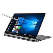 LG Gram 14T90P-G-AA78B Windows 10 Home - Convertible 2 en 1 ultraligero de 35,5cm (14") FHD IPS (1kg, autonomía 20,5h, Intel i7 10ª gen., Intel UHD Graphics, 16GB RAM, 512GB SSD NVMe) Plata - Teclado Español, 14T90P-G-AA78B