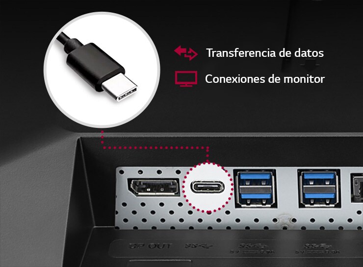 Data Transfer, Display Connection by USB Type-C™ connection.