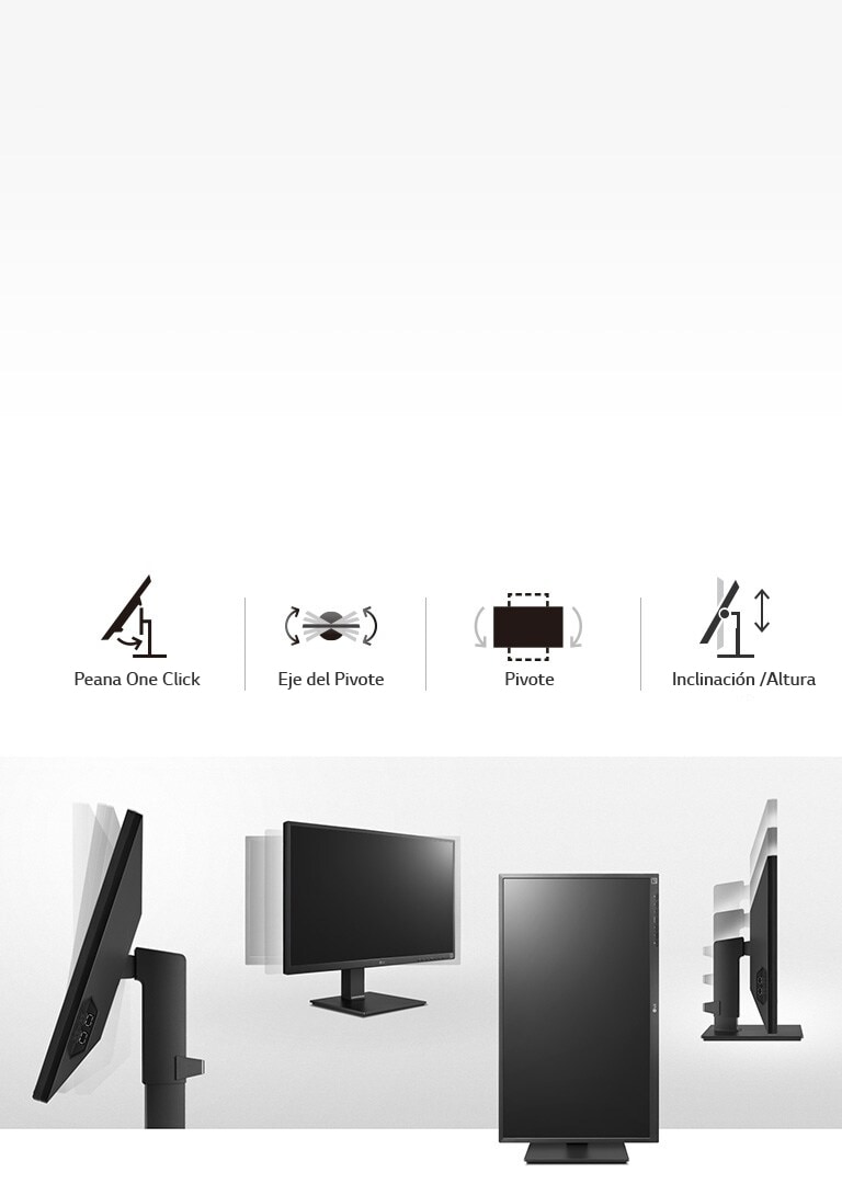 products view of  Swivel, Pivot, Tilt, Height and feature One Click Stand.