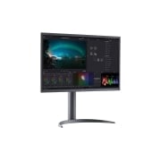 LG 27EP950 - Monitor LG UltraFine OLED (Panel OLED: 3840x2160, 16:9, 250cd/m2, 1M:1, 1ms, DCI-P3>99%, DisplayHDR™ 400 TrueBlack); diag. 68cm; entr: HDMI x1, DP x2, USB-C x1, USB-A x4., 27EP950-B