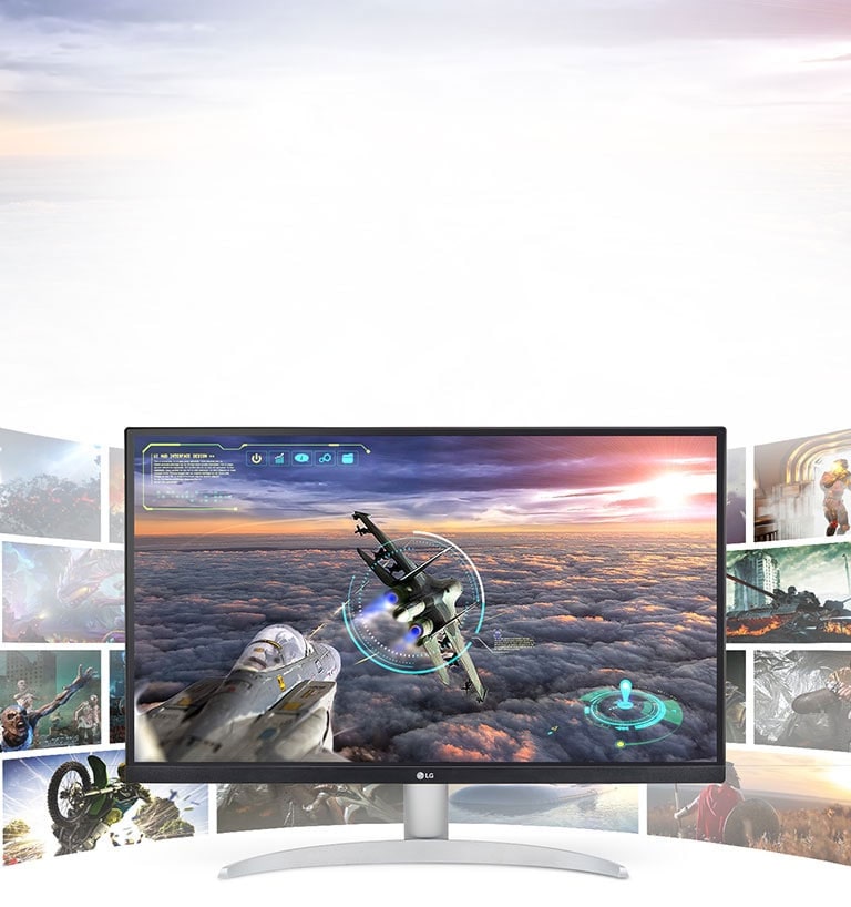 Gaming scene with exceptional clarity, and details in LG UHD 4K display