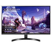 LG 32QN600-B - Monitor QHD polivalente (Panel IPS: 2560 x 1440p, 16:9, 350cd/m², 1000:1, sRGB >99%, 75Hz, 5ms); diag. 80cm; entradas: HDMI x2, DP x1; marcos ultrafinos, 32QN600-B