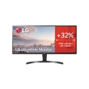 LG 34WN750-B - Monitor Ultrapanorámico 21:9 LG UltraWide (Panel IPS: 3440x1440, 300cd/m², 1000:1, sRGB>99%); diag. 86,72cm; entr.: HDMIx2, DPx1, USB-Ax2, USB-Bx1; HDR10; altavoces 2x7W;  Ajust. en altura e inclinación., 34WN750-B