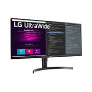 LG 34WN780-B - Monitor Ultrapanorámico 21:9 LG Ergo (Panel IPS: 3440x1440, 300cd/m², 1000:1, sRGB>99%); diag. 86,72cm; entr.: HDMIx2, DPx1, USB-Ax2, USB-Bx1; HDR10; altavoces 2x7W; Ajust. en altura e inclinación, extensible, retraíble y giratorio., 34WN780-B