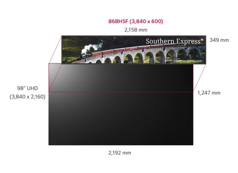 Resolución Ultra HD (3,840 x 600)