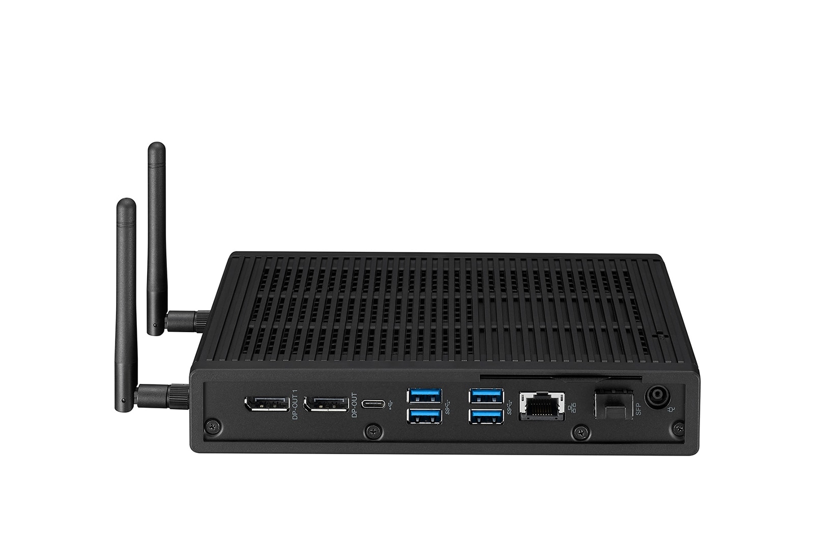 LG Box Tipo Thin Client – Procesador Quad-Core Intel®Celeron™ J4105; Memoria RAM de 4GB; Almacenamiento 16GB eMMC; DisplayPort con soporte para hasta 3 pantallas; USB Type-C™ con hasta 60W de suministro de energía; Diseño Silencioso., CL600N-6N