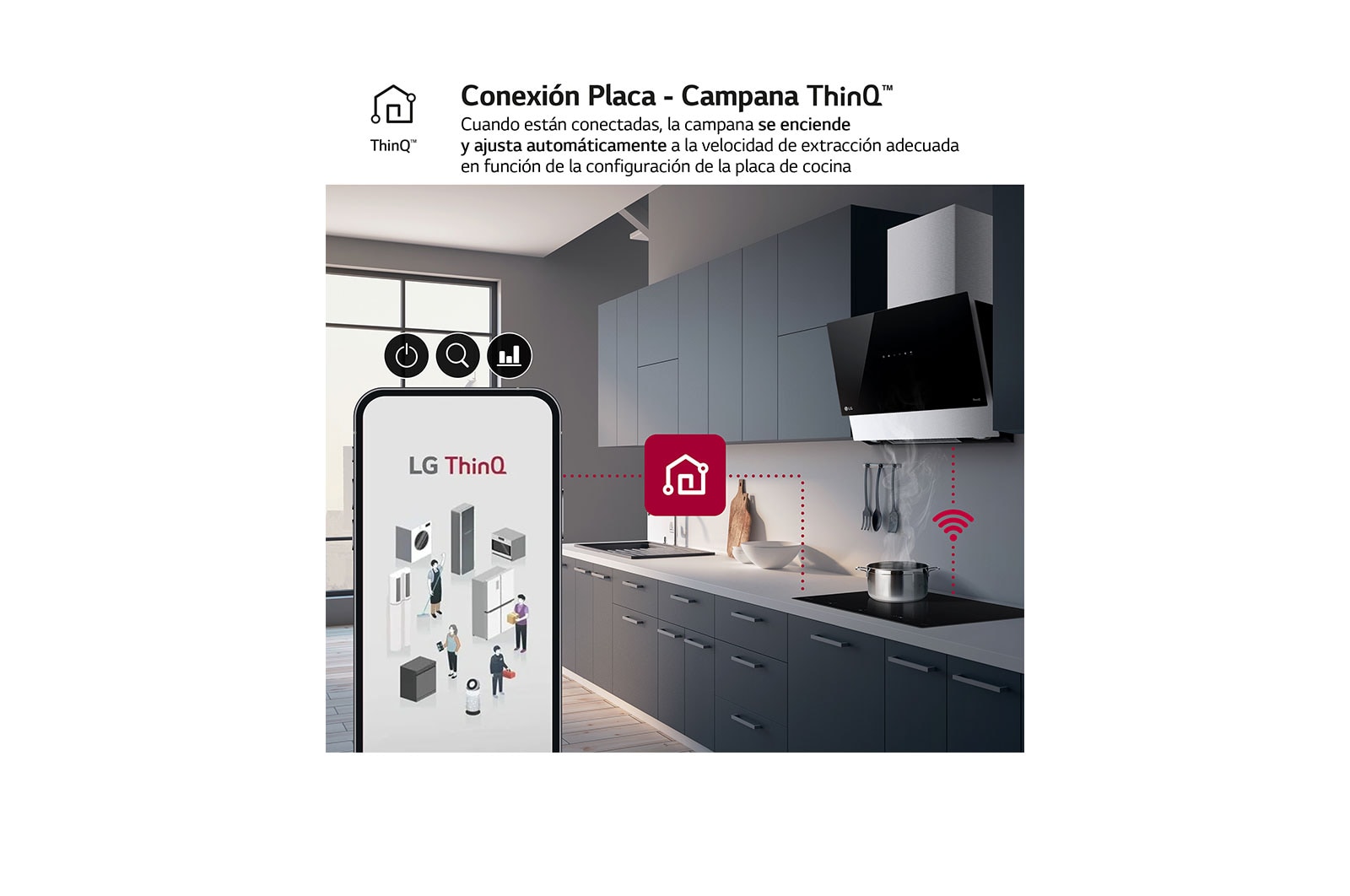 LG Placa de indución 59cm Flex ThinQ™, CBIZ2432B