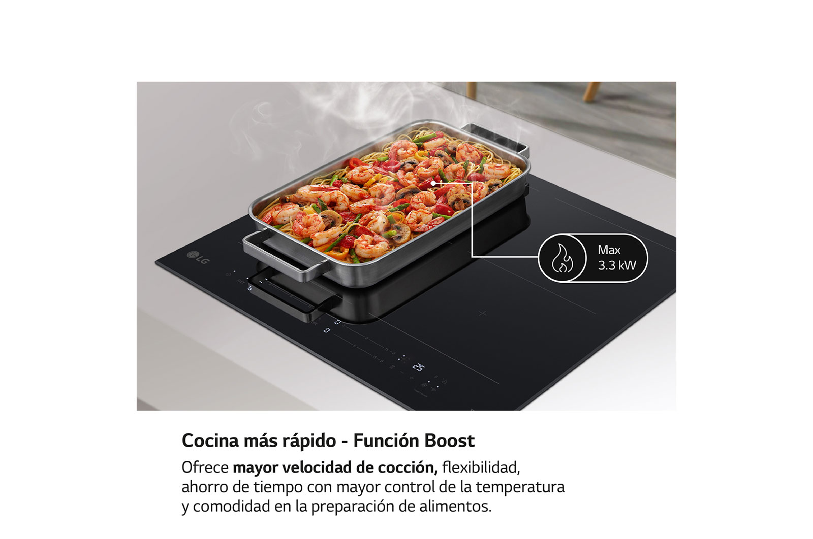 LG Placa de indución 59cm Dual Flex, CBIZ2437B