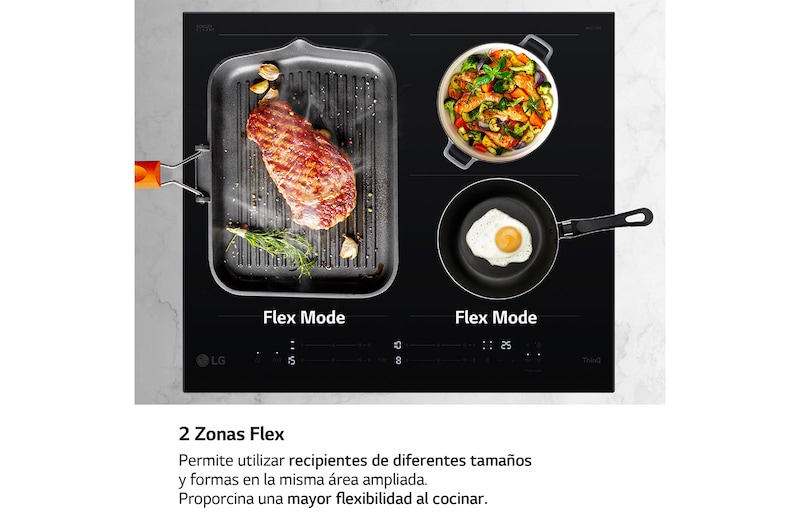 LG Placa de indución 59cm Dual Flex, CBIZ2437B
