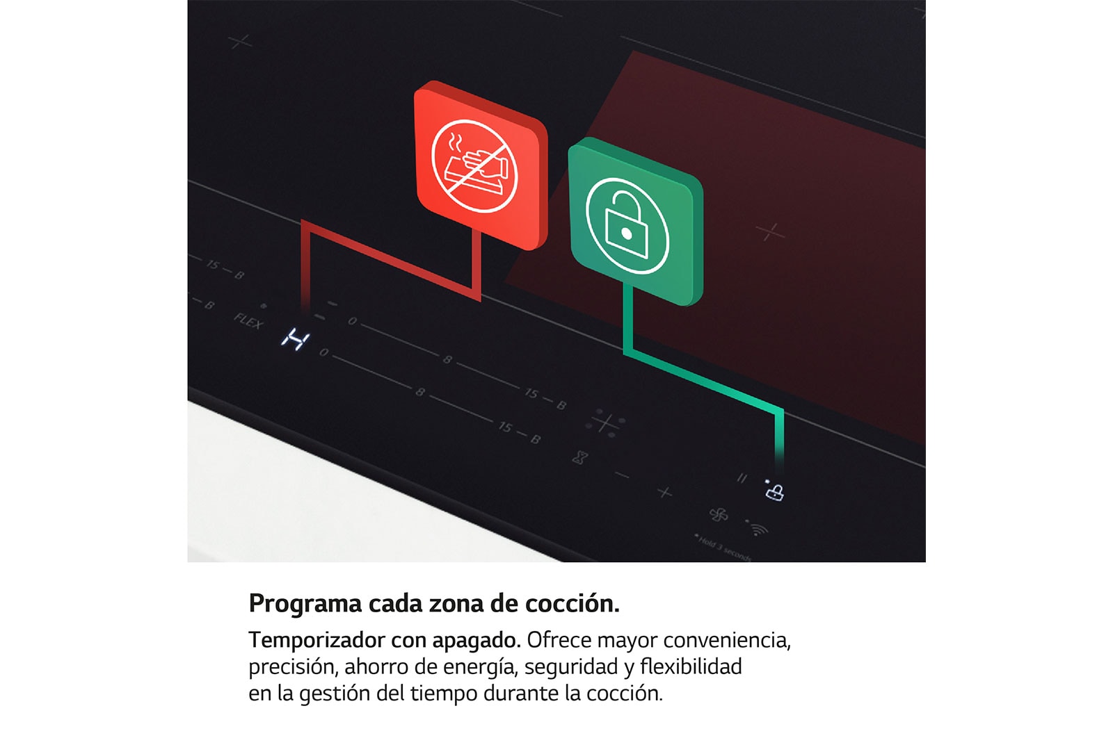 LG Placa de indución 59cm Dual Flex, CBIZ2437B