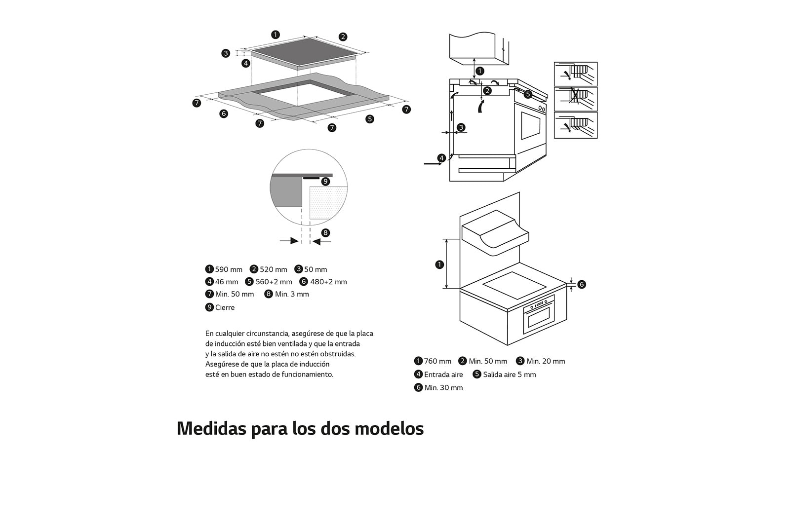 LG Placa de indución 59cm Dual Flex, CBIZ2437B