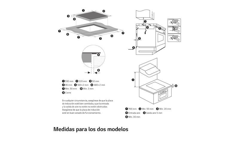LG Placa de indución 59cm Dual Flex, CBIZ2437B