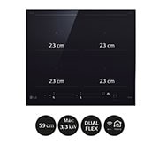 LG Placa de indución 59cm Dual Flex, CBIZ2437B