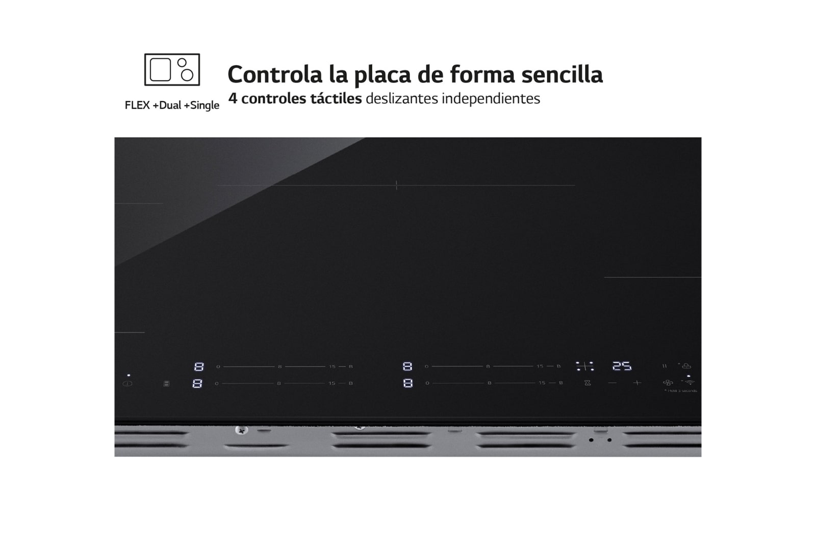 LG Placa de indución 80cm Flex ThinQ™ 80 cm, CBIZ3035B