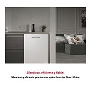 LG Lavavajillas Integrable, LG QuadWash™ Steam, B con lavado a vapor y tercera bandeja , DB365TXS