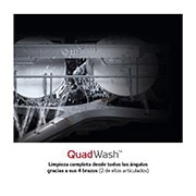 LG Lavavajillas Integrable, LG QuadWash™ Steam, B con lavado a vapor y tercera bandeja , DB365TXS