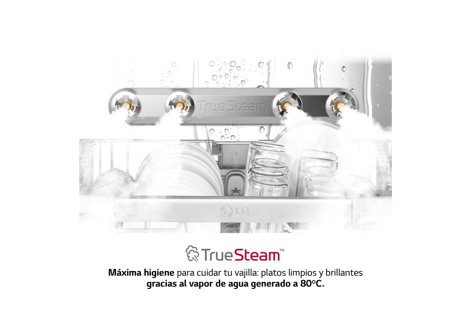 LG Lavavajillas Integrable LG QuadWash™, TrueSteam, clasificación  D, con lavado a vapor y tercera bandeja , DB425TXS