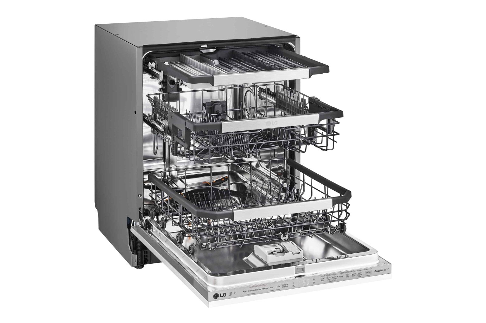 LG Lavavajillas Integrable LG QuadWash™, TrueSteam, clasificación  D, con lavado a vapor y tercera bandeja , DB425TXS