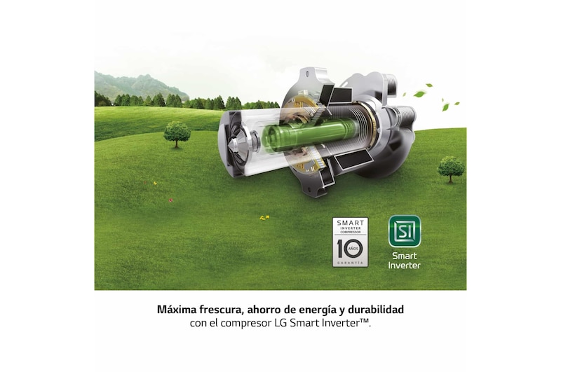 LG Frigorífico integrable, Smart Inverter, Clasificación E, 273l, GR-N266LLR