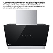 LG Campana extractora inclinada Cristal 60 cm - 630 ㎥/h Clase C, HCEZ2428B