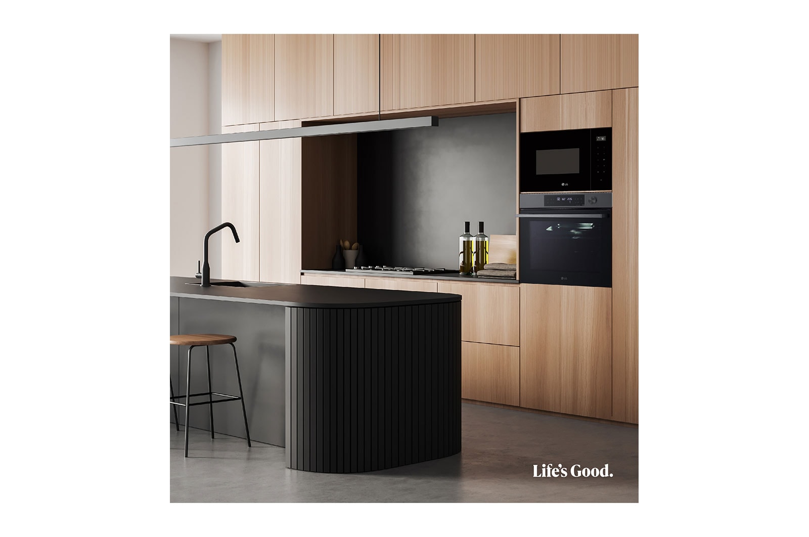 LG Horno Pirolítico Instaview 76L A+ con sistema de limpieza Blue EasyClean, acero negro mate, WS7D7631WB